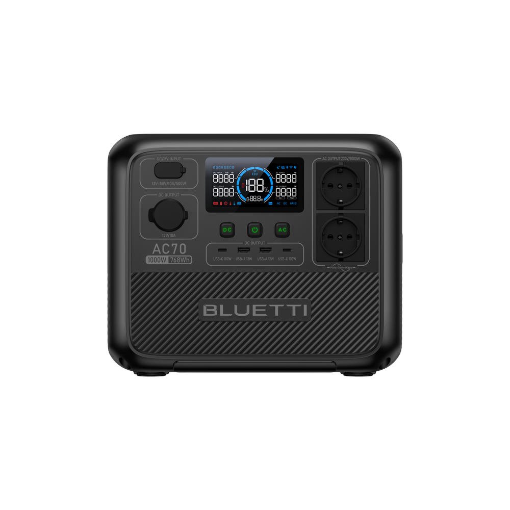 BLUETTI AC70 Power Station | 1.000 W 768 Wh