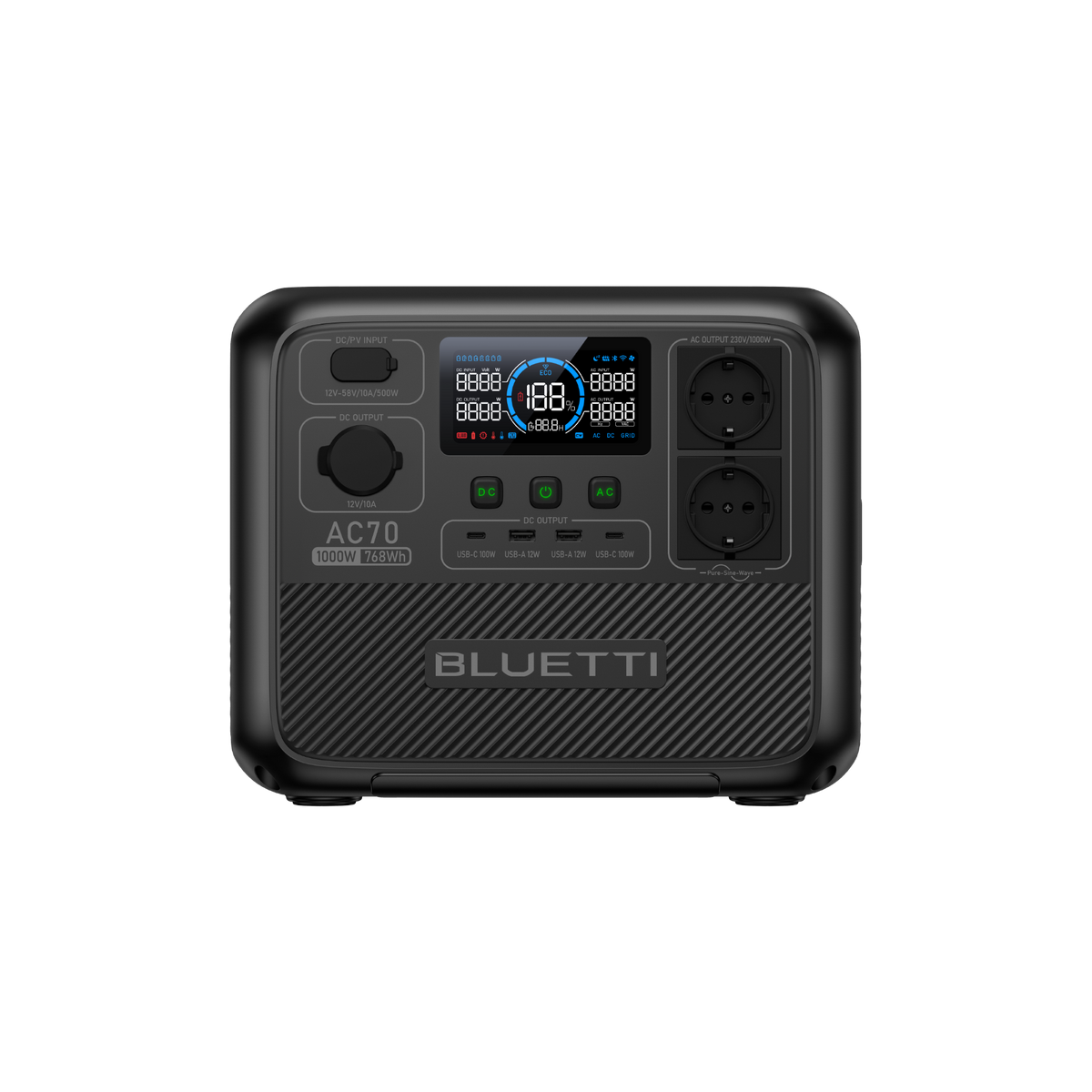 BLUETTI AC70 Power Station | 1.000 W 768 Wh
