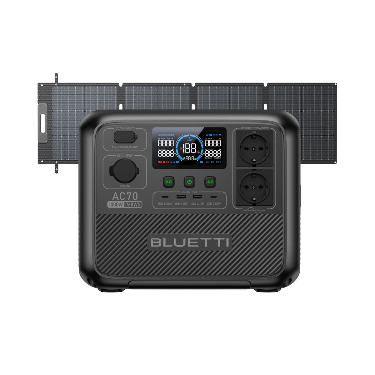BLUETTI AC70 Power Station | 1.000 W 768 Wh