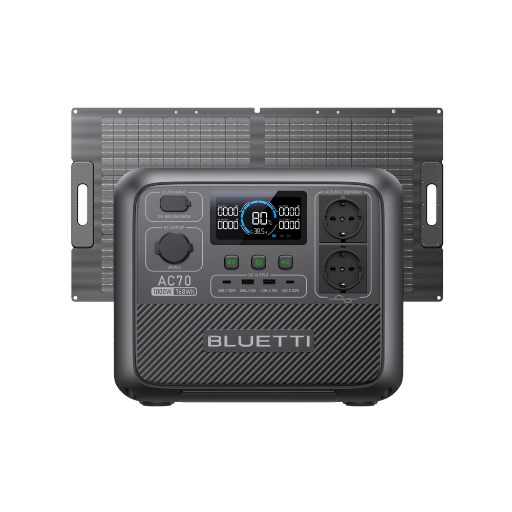 BLUETTI AC70 Power Station | 1.000 W 768 Wh