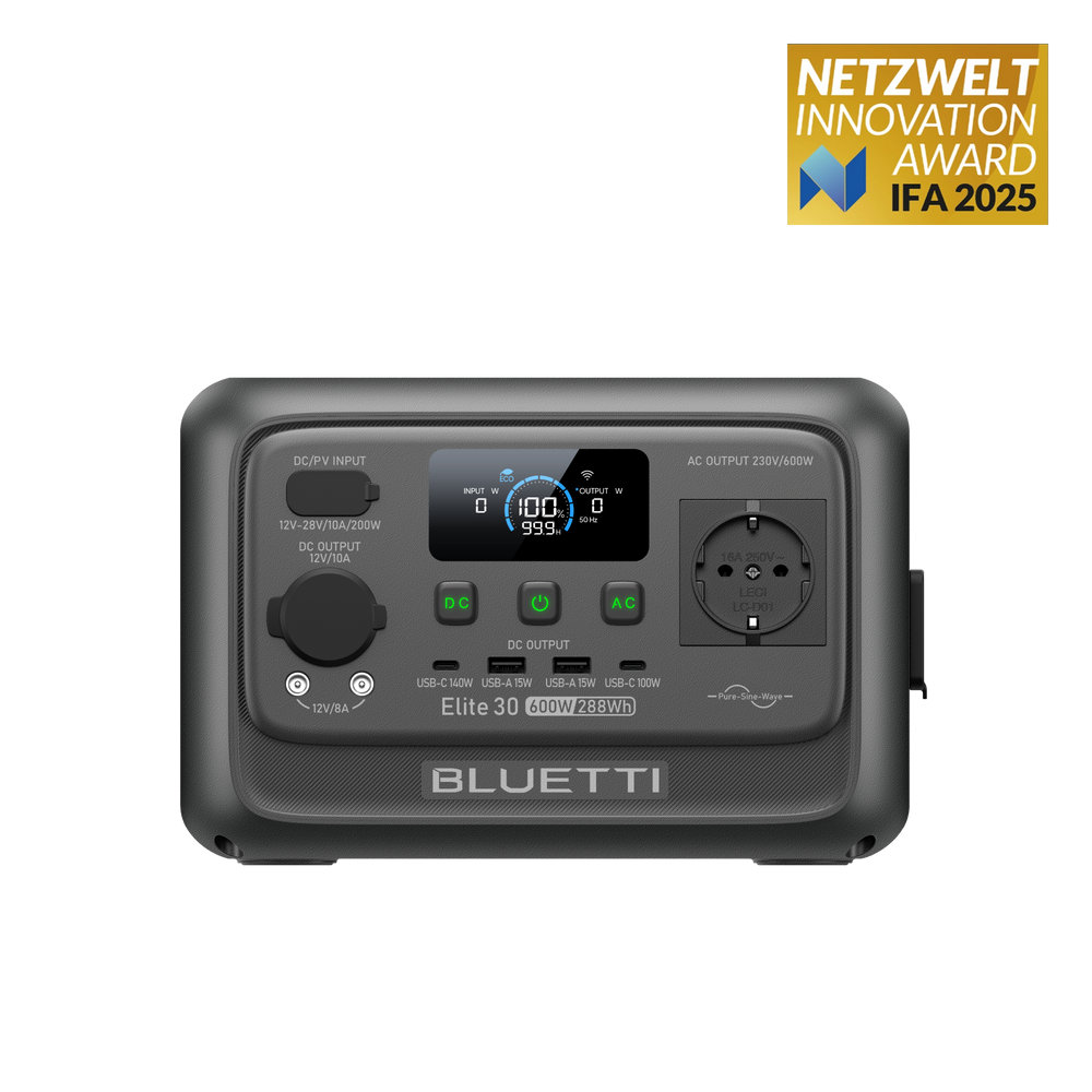 BLUETTI Elite 30 V2 Power Station Portatile | 600W 288Wh