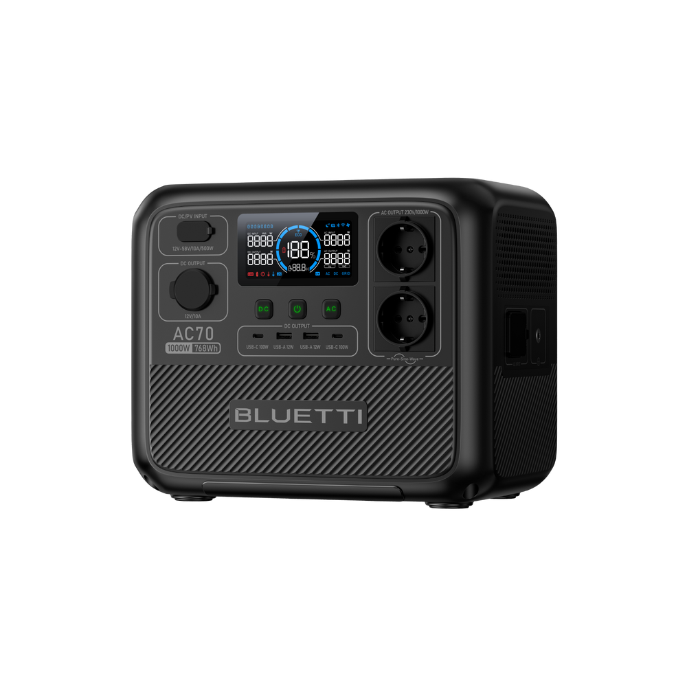 BLUETTI AC70 Power Station | 1.000 W 768 Wh
