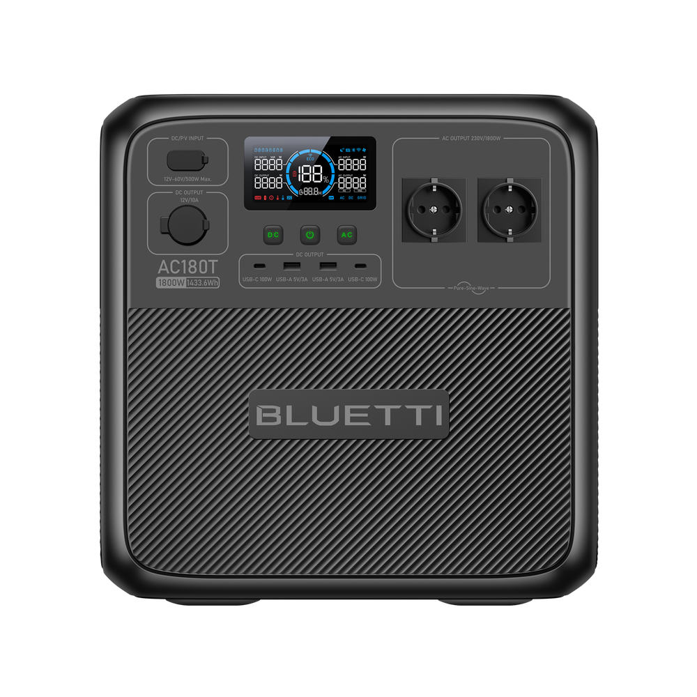 BLUETTI AC180T Power Station Portatile | 1.800 W 1.433 Wh