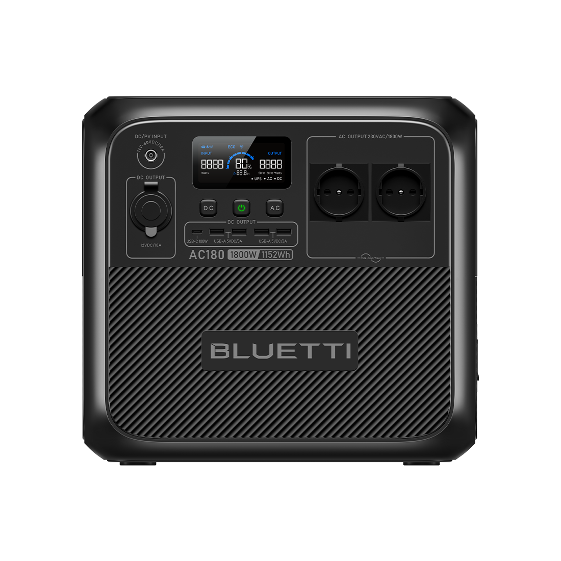 BLUETTI AC180 Power Station Portatile | 1.800 W 1.152 Wh