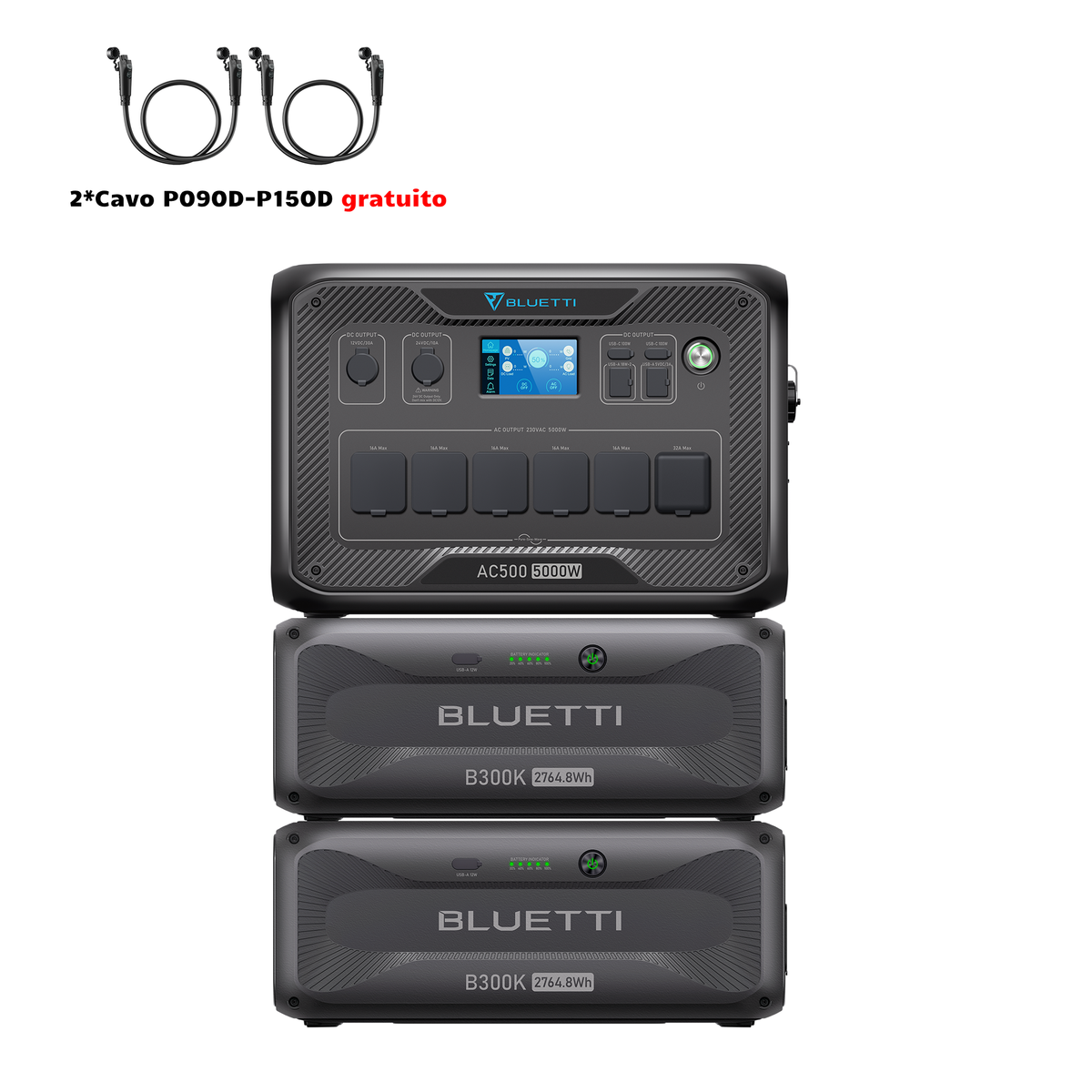 BLUETTI AC500 + B300K Backup Domestico