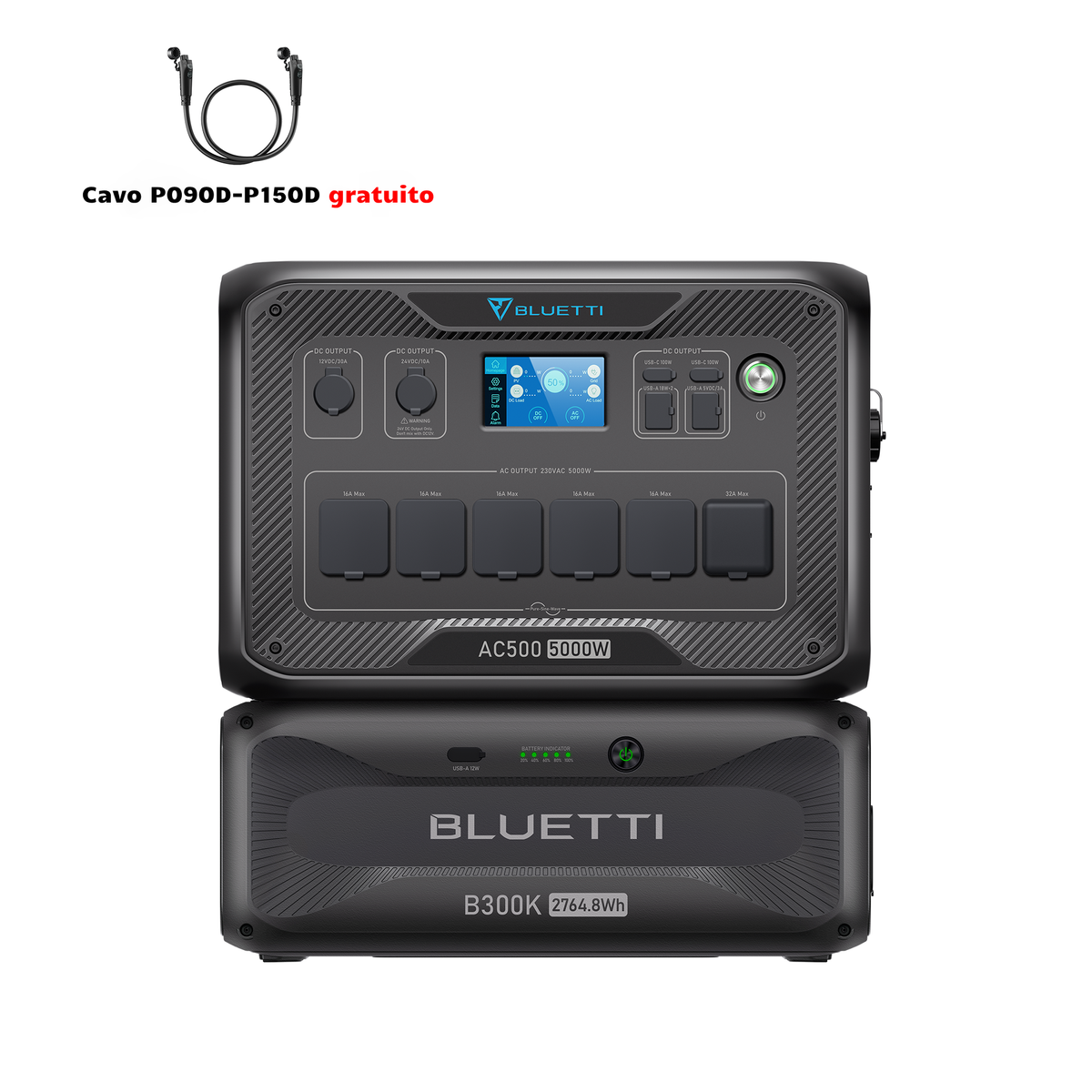 BLUETTI AC500 + B300K Backup Domestico