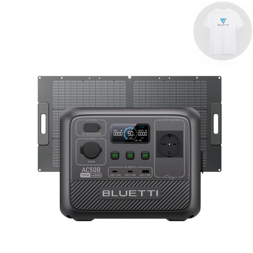 BLUETTI AC50B Power Station Portatile per Campeggio | 700 W 448 Wh(Esaurito)