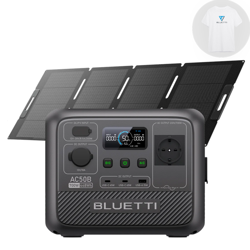 BLUETTI AC50B Power Station Portatile per Campeggio | 700 W 448 Wh(Esaurito)