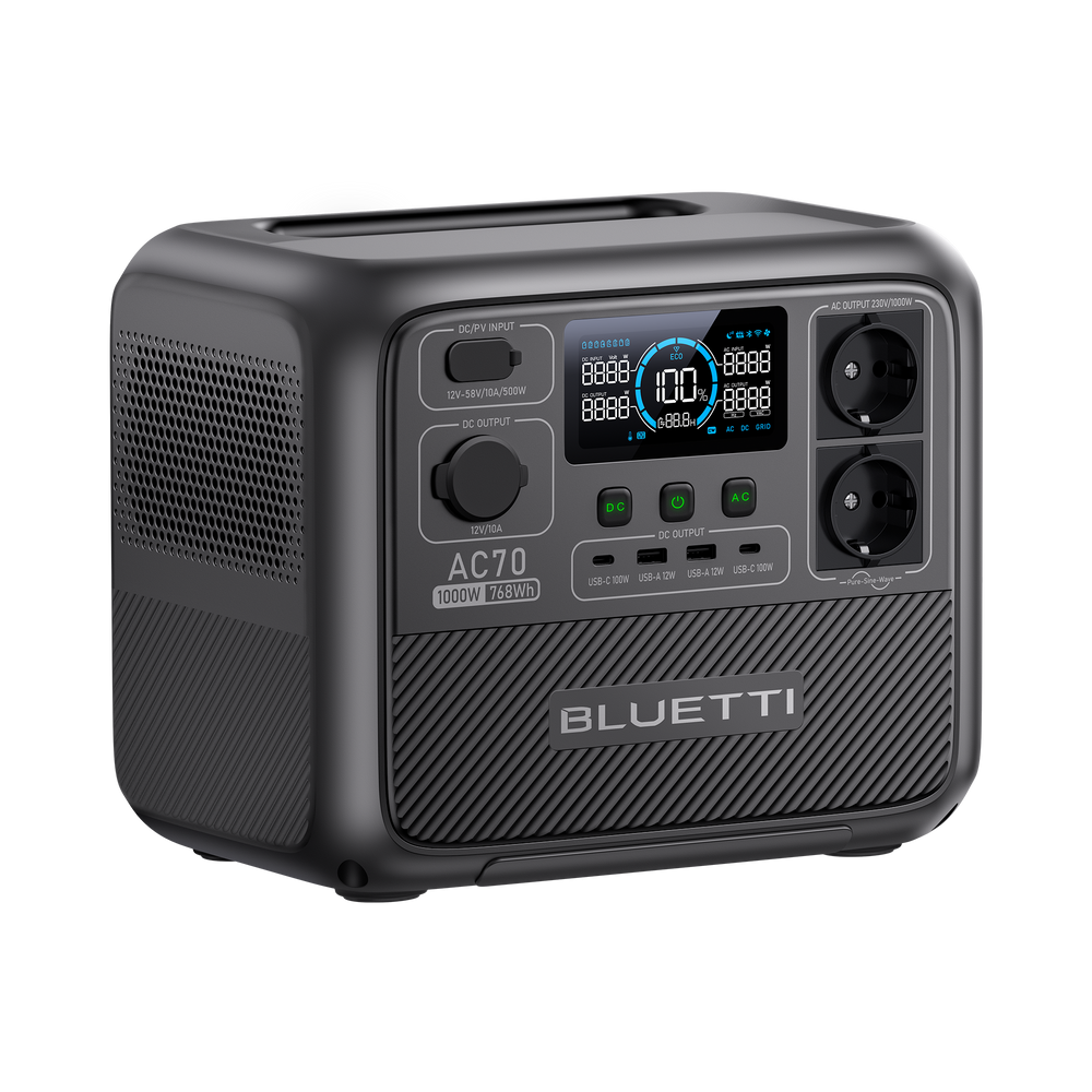 BLUETTI AC70 Power Station | 1.000 W 768 Wh