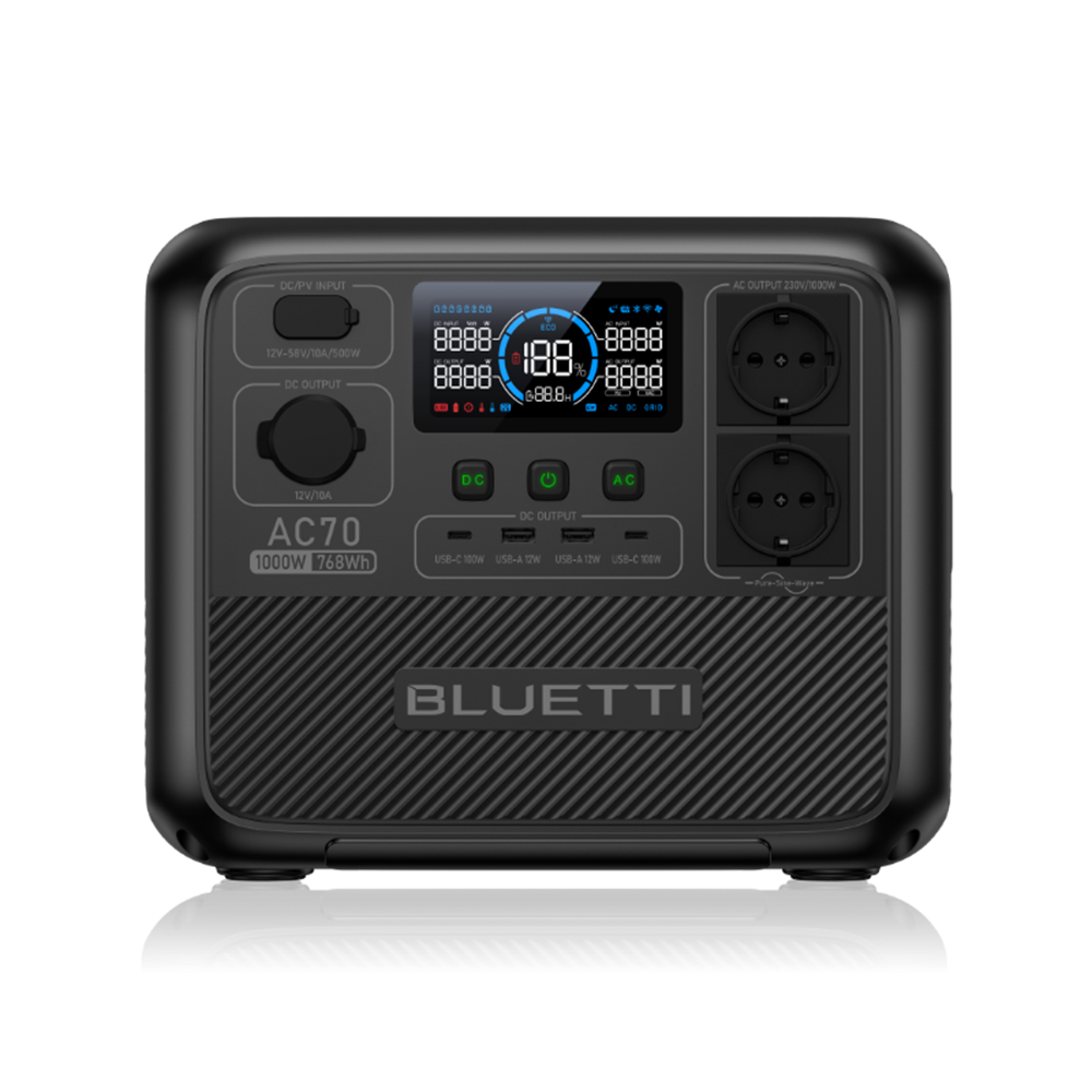 BLUETTI AC70 Power Station | 1.000 W 768 Wh
