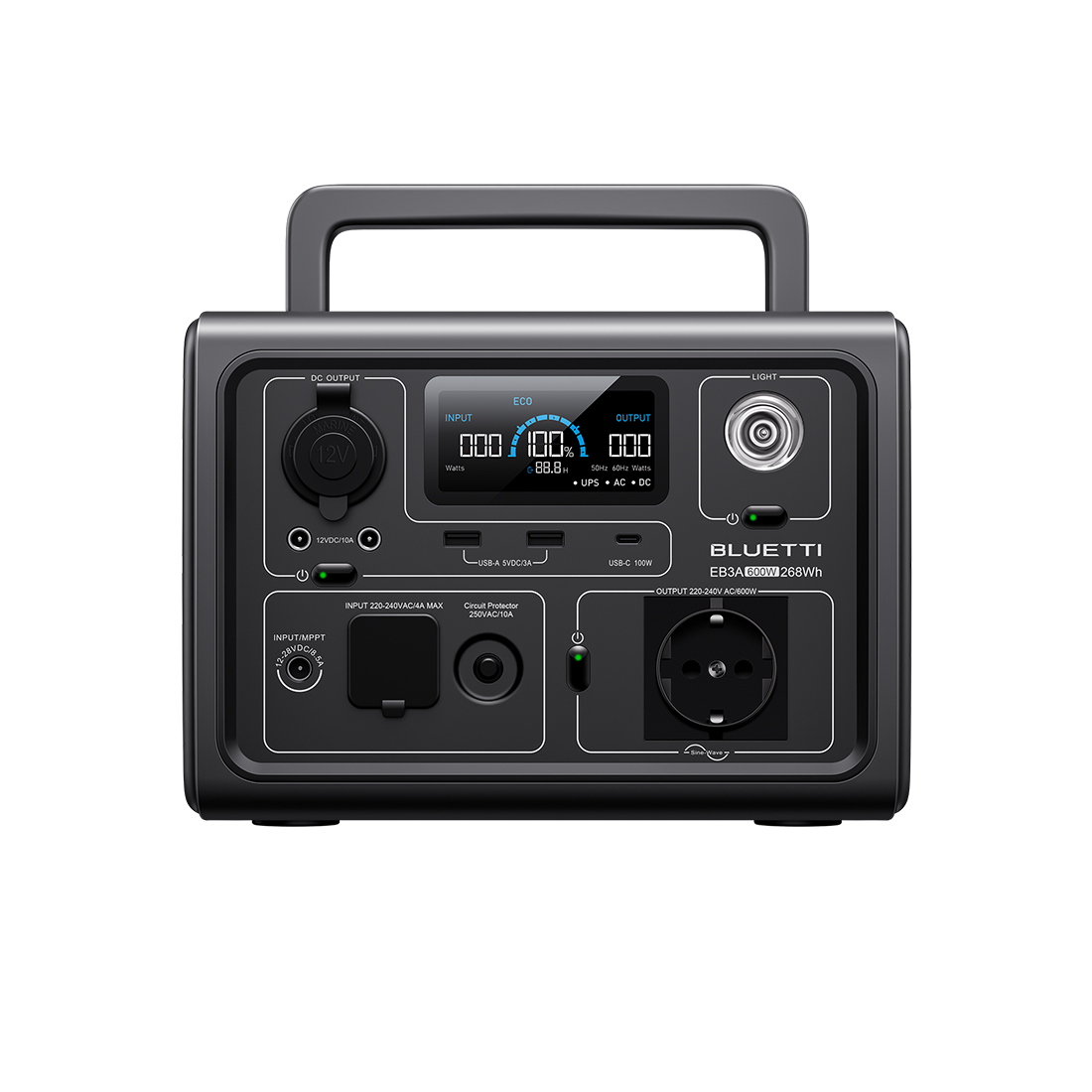 BLUETTI EB3A Power Station Portatile | 600 W 268 Wh