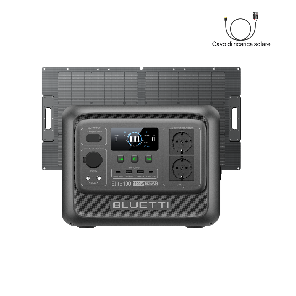BLUETTI Elite 100 V2 Power Station Portatile | 1.800 W 1.024 Wh
