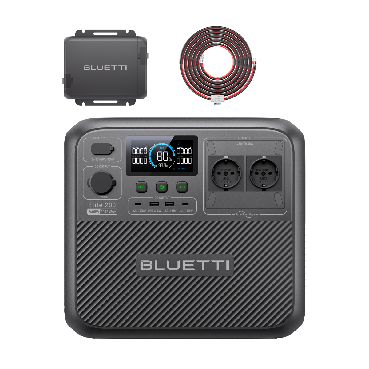 BLUETTI Elite200 V2+Charger 1 Kit Caricatore Alternatore
