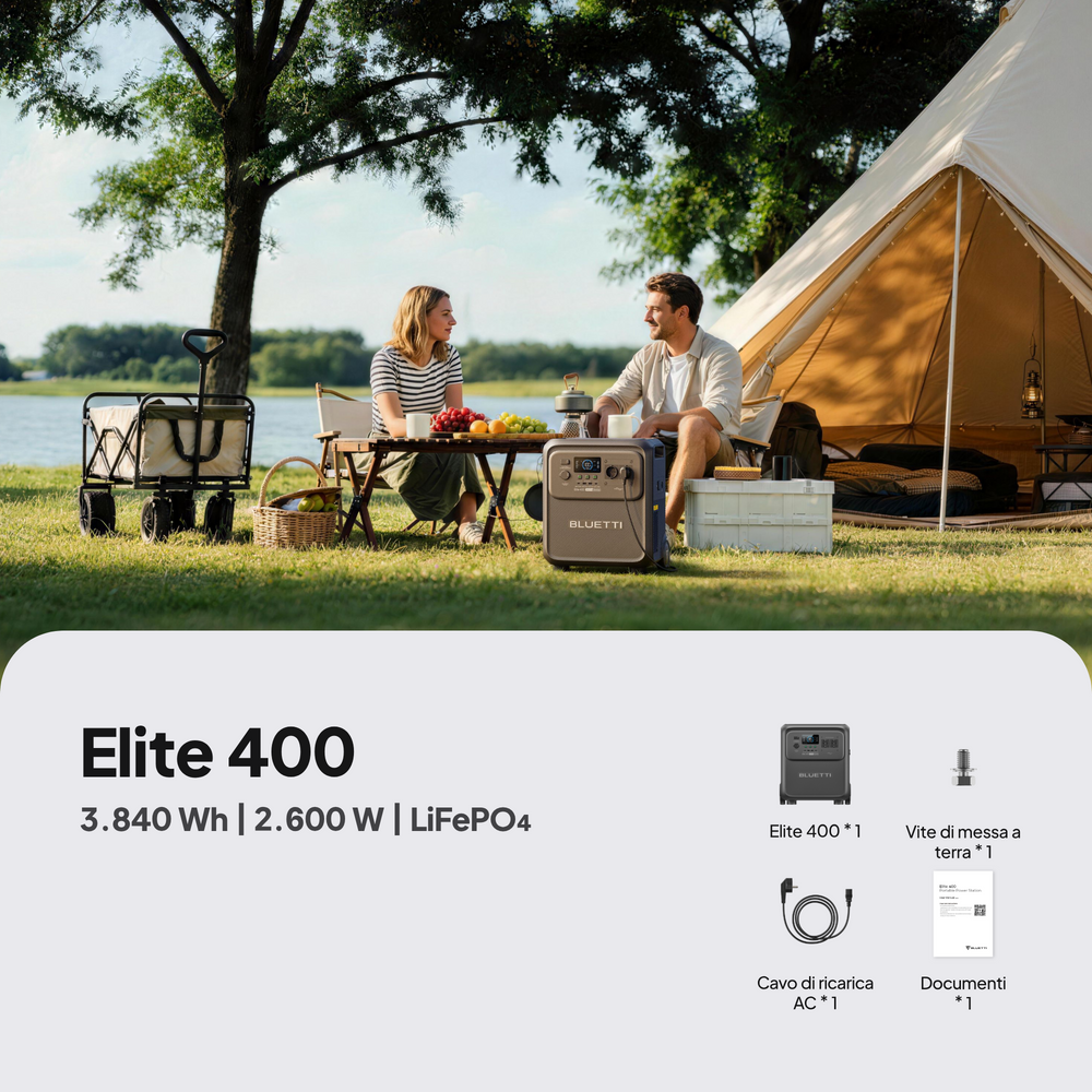 BLUETTI Elite 400 Power Station portatile | 2.600 W 3.840 Wh