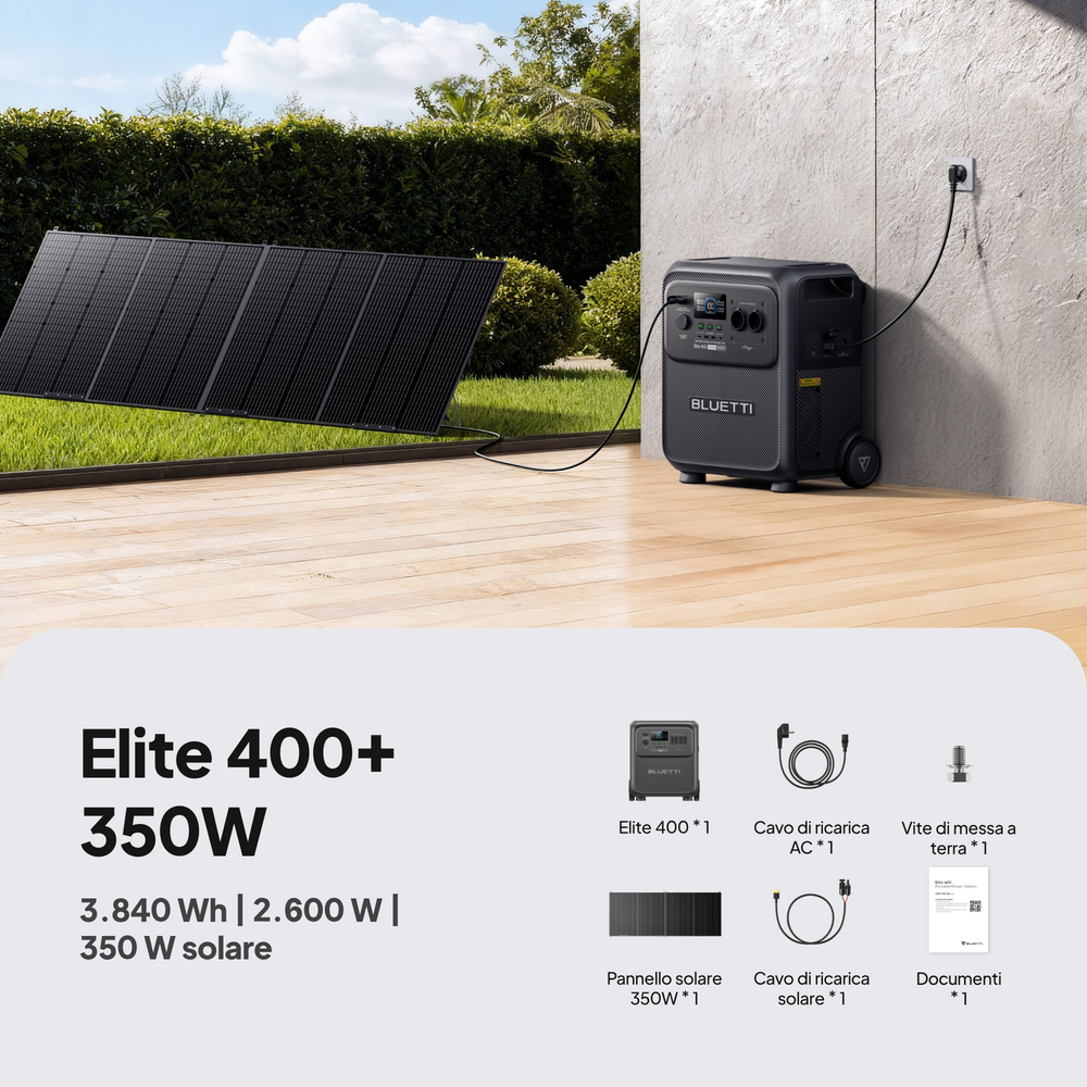 BLUETTI Elite 400 Power Station portatile | 2.600 W 3.840 Wh