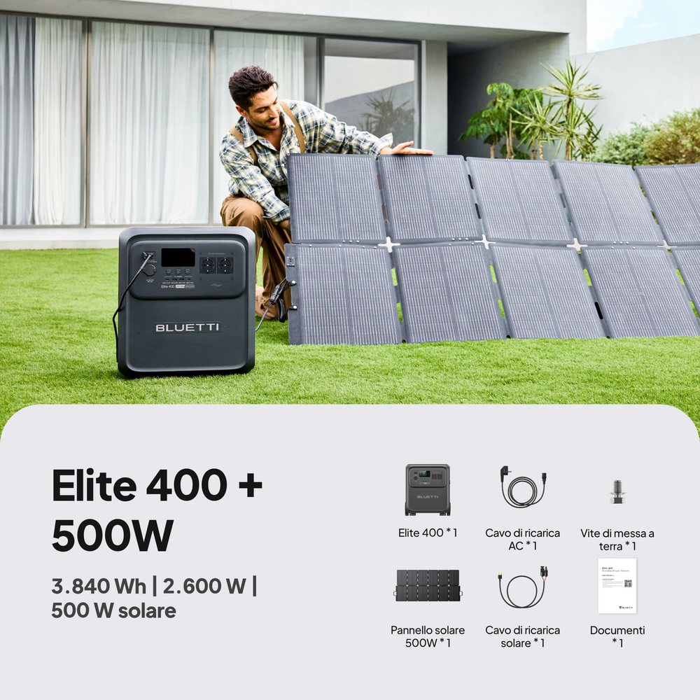 BLUETTI Elite 400 Power Station portatile | 2.600 W 3.840 Wh