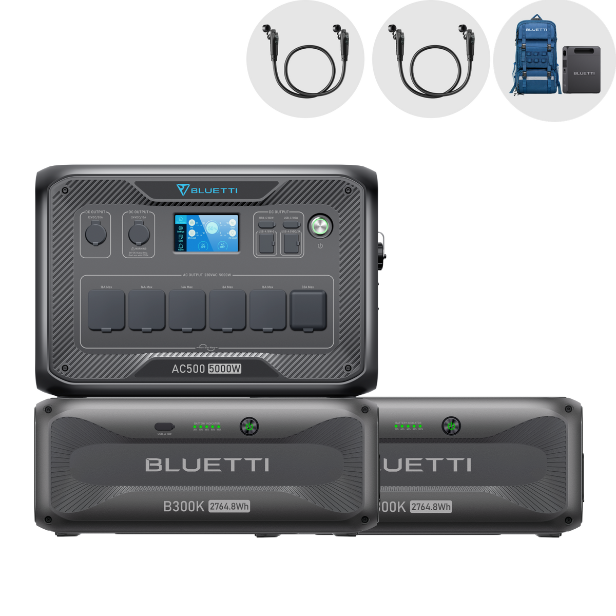 BLUETTI AC500 + B300K Backup Domestico
