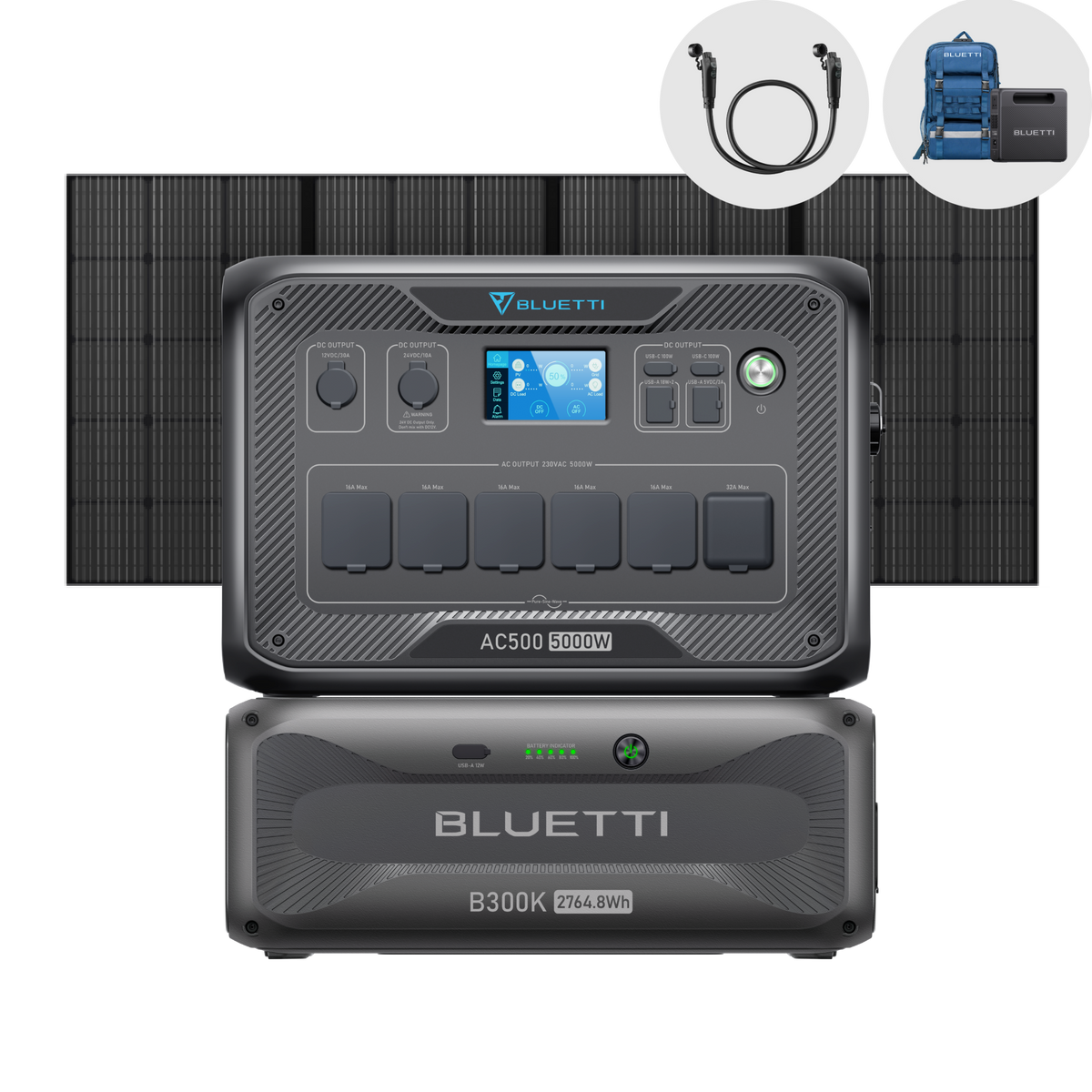 BLUETTI AC500 + B300K Backup Domestico