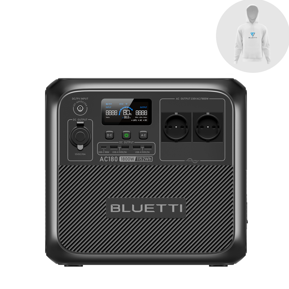 BLUETTI AC180 Power Station Portatile | 1.800 W 1.152 Wh(Esaurito)