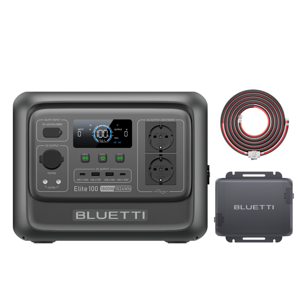 BLUETTI Elite 100 V2 e caricatore alternatore 560 W kit