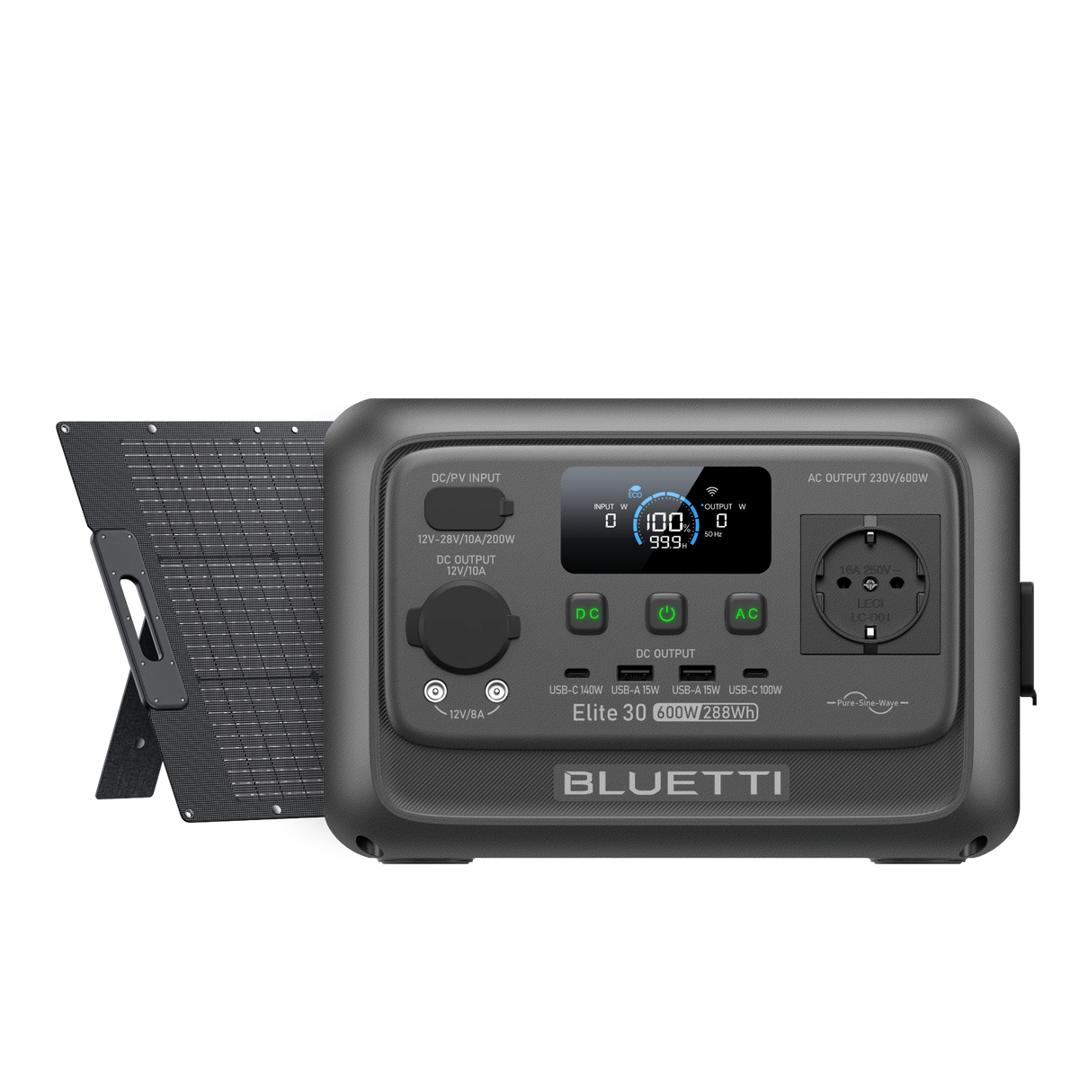 BLUETTI Elite 30 V2 + 100W Kit Generatore Solare