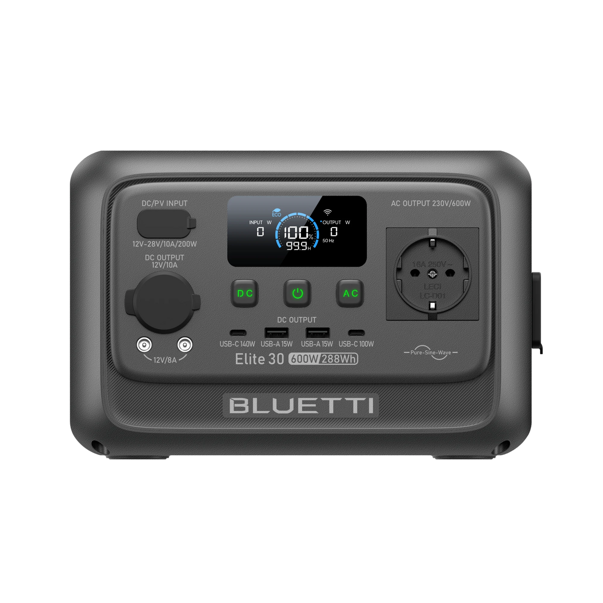 BLUETTI Elite 30 V2 Power Station Portatile | 600W 288Wh