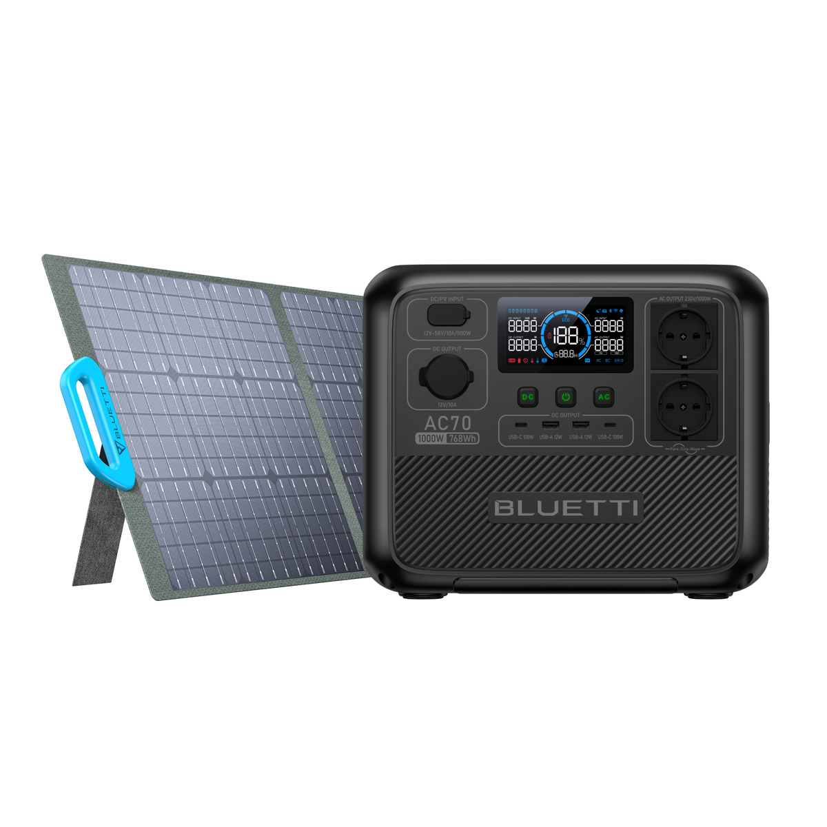 BLUETTI AC70 Power Station | 1.000 W 768 Wh