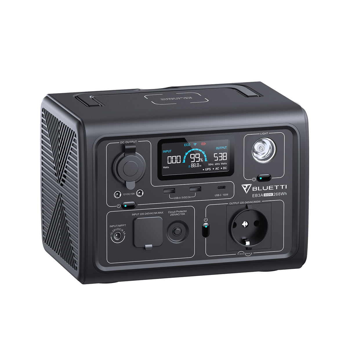 BLUETTI EB3A Power Station Portatile | 600 W 268 Wh