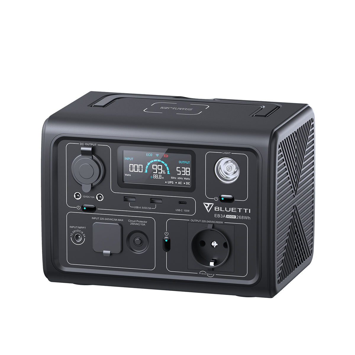 BLUETTI EB3A Power Station Portatile | 600 W 268 Wh