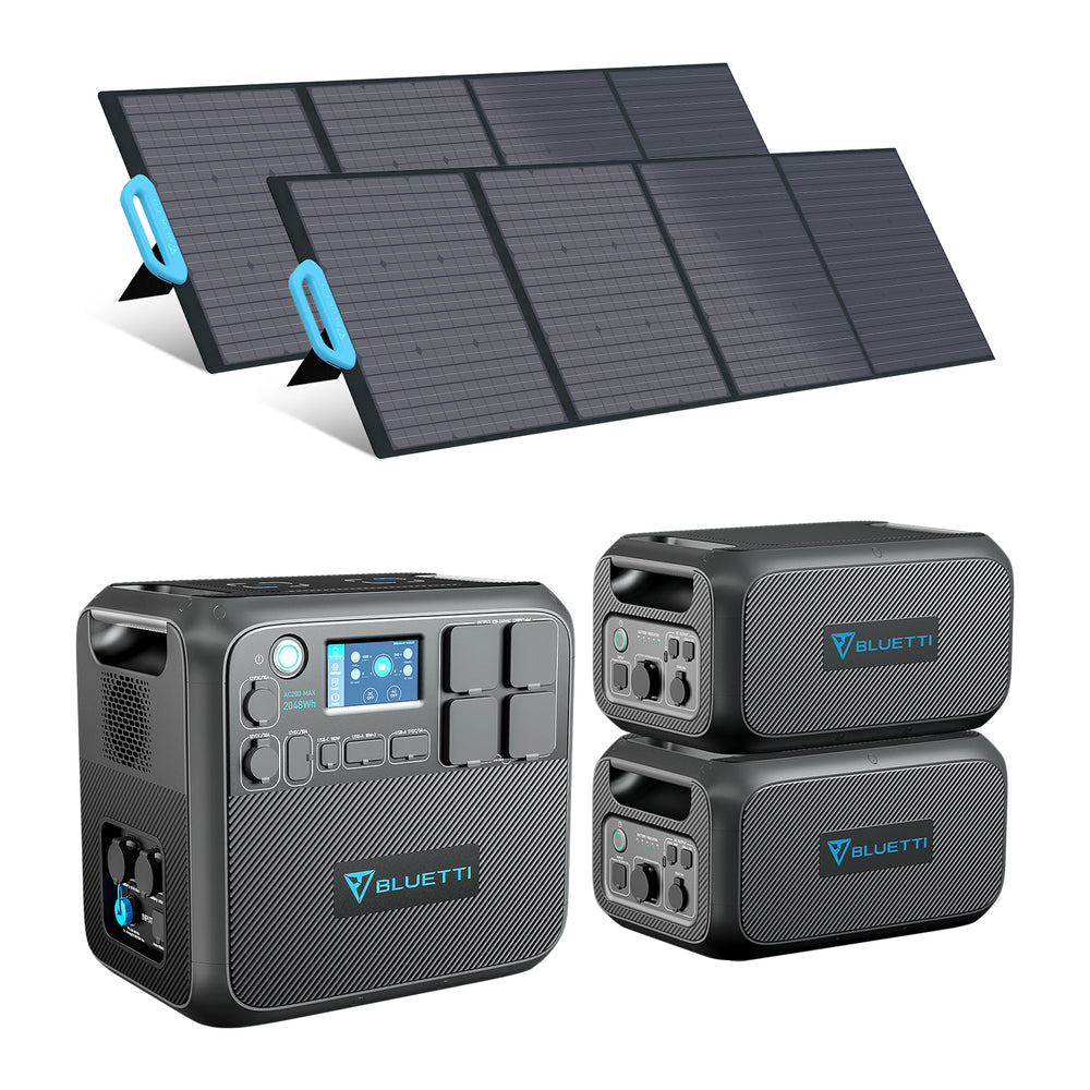 BLUETTI AC200MAX + 2*B230 + 2*PV200 Kit Generatore Solare