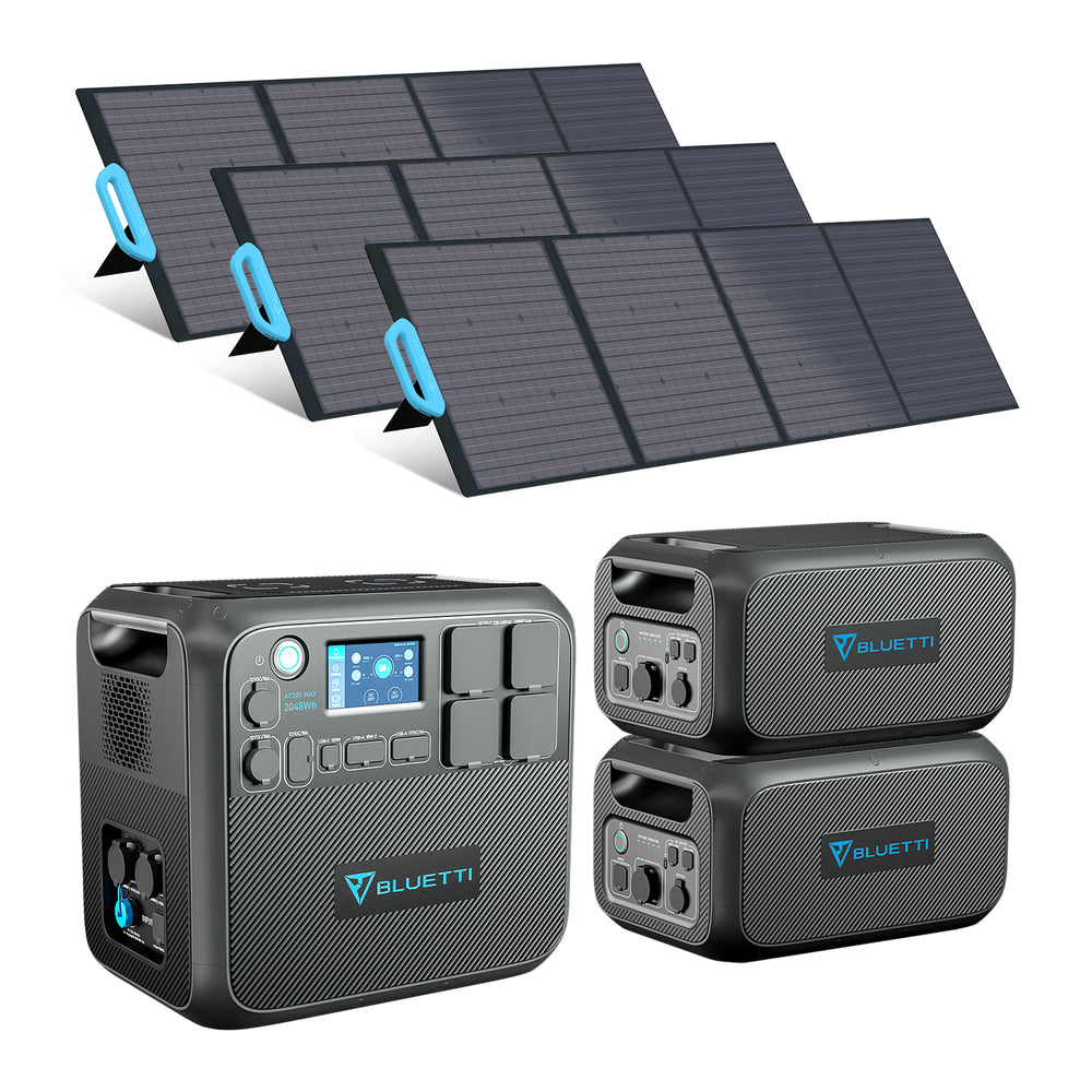 BLUETTI AC200MAX + 2*B230 + 3*PV200 Kit Generatore Solare