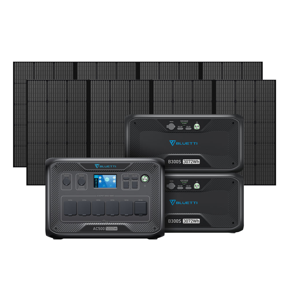 BLUETTI AC500 + 2*B300S + 2*PV350 Kit Generatore Solare