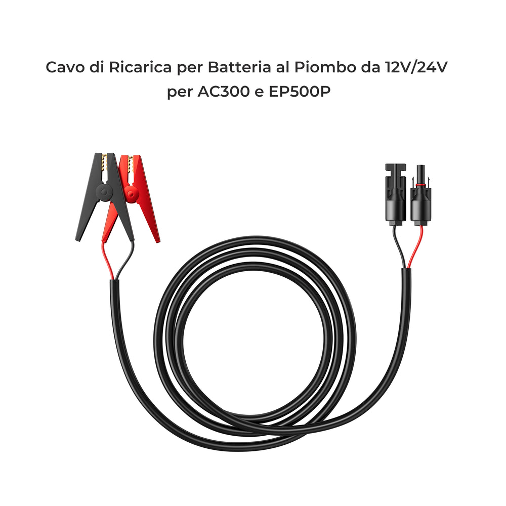Cavo di ricarica per batteria al piombo da 12 V/24 V per AC200/P/MAX/AC300/EP500Pro