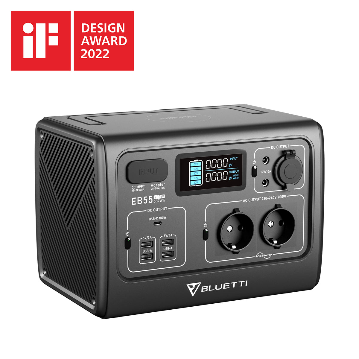 BLUETTI EB55 Power Station Portatile | 700 W 537 Wh