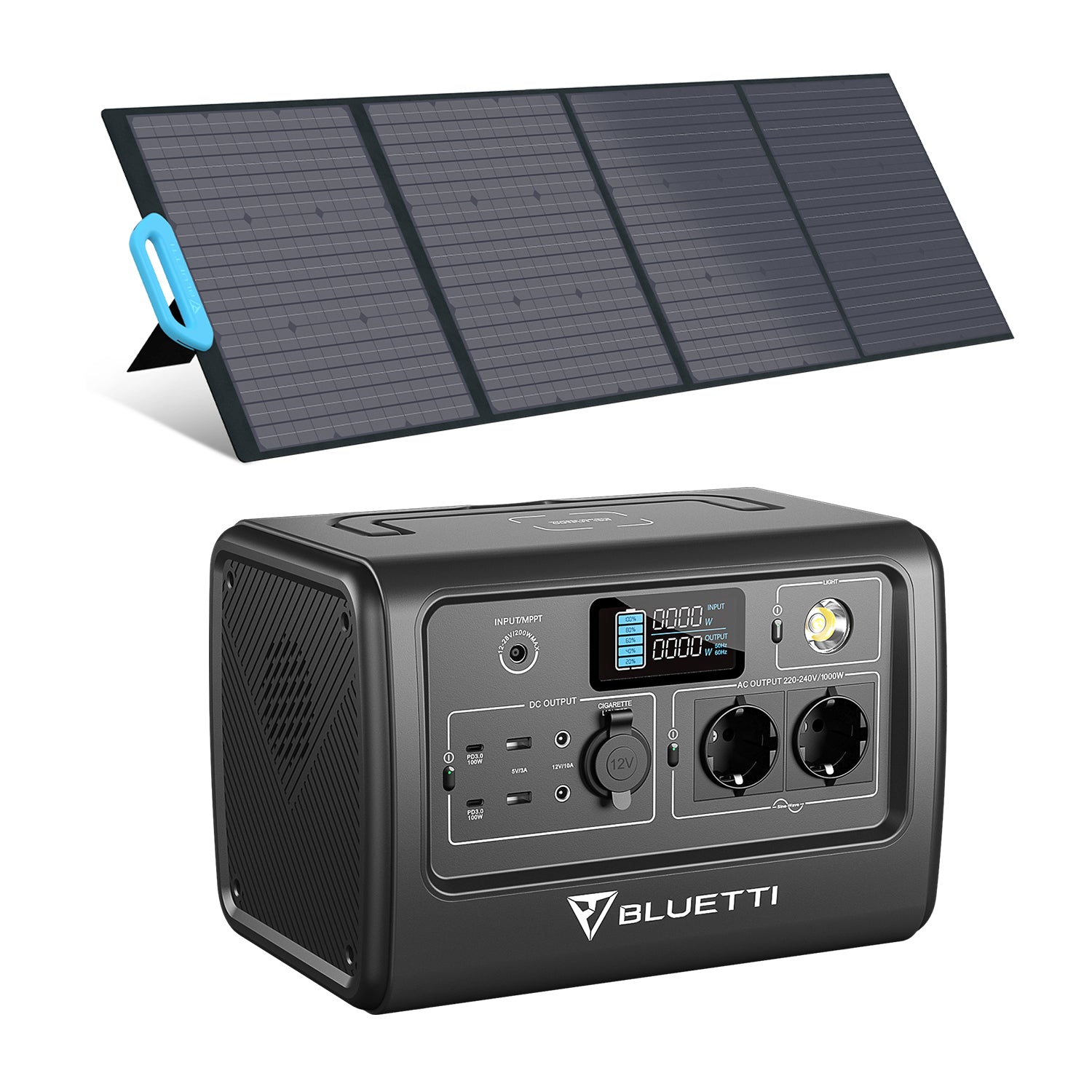 Power station BLUETTI AC180 con Pannello Solare PV420,Batteria LiFePO4  1152Wh,Generatore Solare Portatile per Campeggio,Viaggi,Interruzione  diCorrente