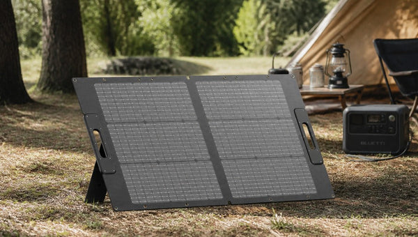 BLUETTI 100W Pannello Solare in campeggio all'aperto