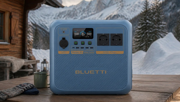 BLUETTI Pioneer Na in Dolomiti inverno paesaggio