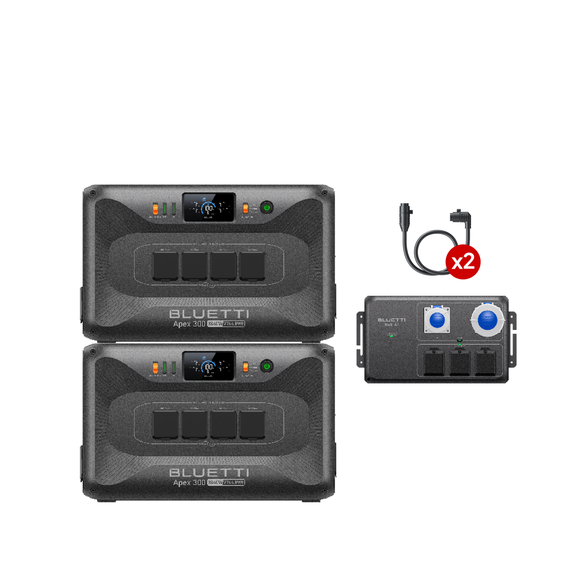 BLUETTI  2*Apex 300+Hub A1  (Handsfree 2 gratis)