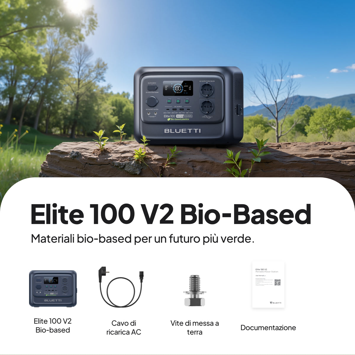BLUETTI Elite 100 V2  Power Station Portatile | 1800 W 1024 Wh