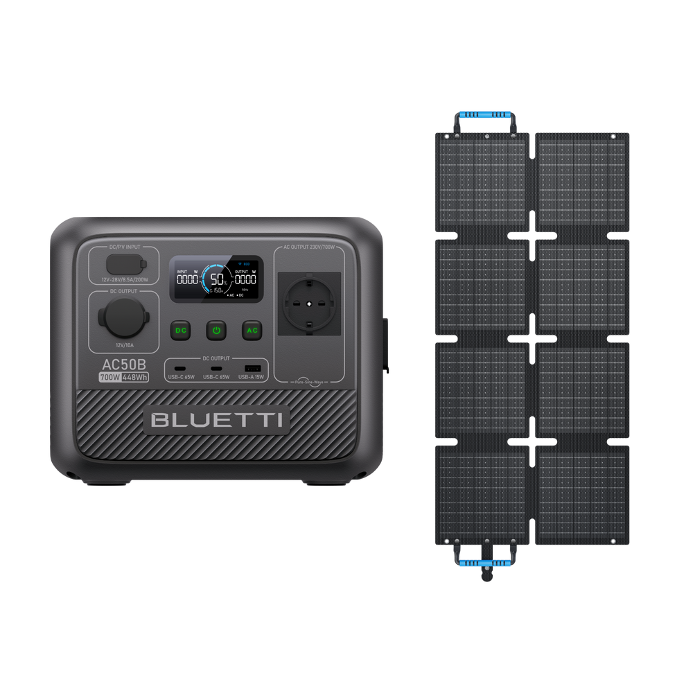 BLUETTI AC50B Power Station Portatile per Campeggio | 700 W 448 Wh（Esaurito）