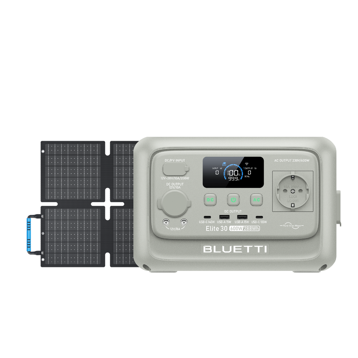 BLUETTI Elite 30 V2 Power Station Portatile | 600W 288Wh