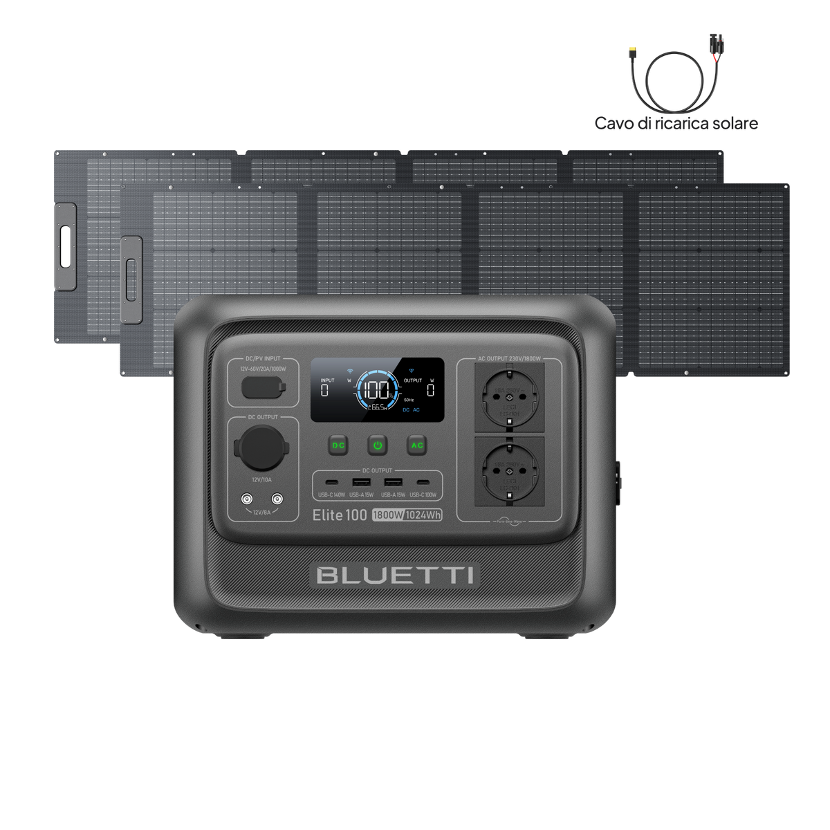 BLUETTI Elite 100 V2  Power Station Portatile | 1800 W 1024 Wh