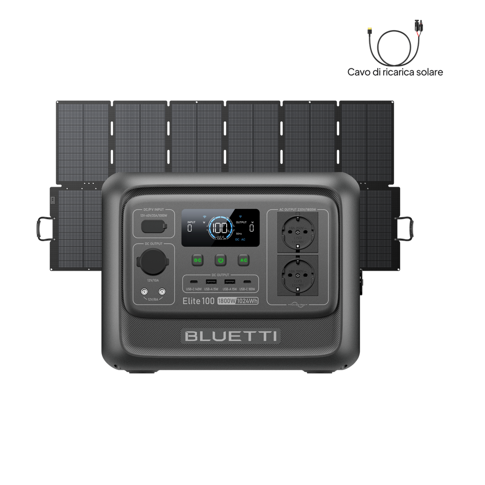 BLUETTI Elite 100 V2  Power Station Portatile | 1.800 W 1.024 Wh