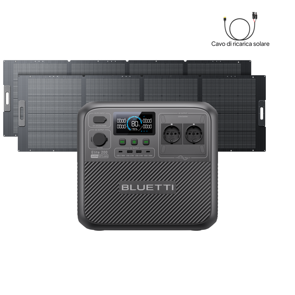 BLUETTI Elite 200 V2 Power Station Portatile | 2.073,6 Wh 2.600 W