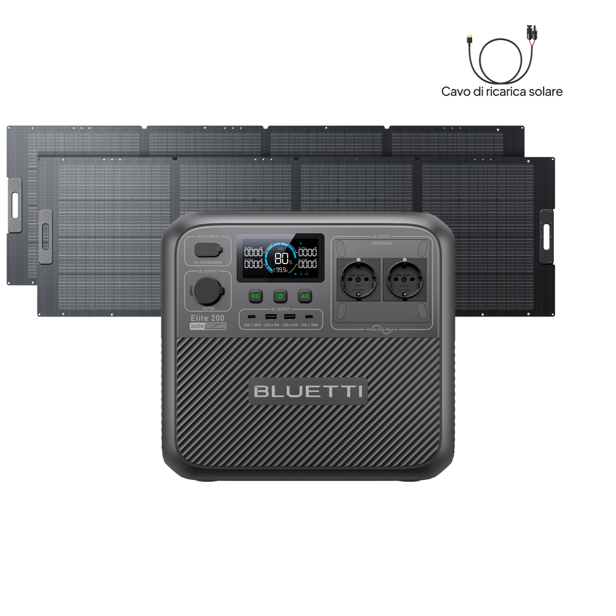 BLUETTI Elite 200 V2 Power Station Portatile | 2.073,6 Wh 2.600 W