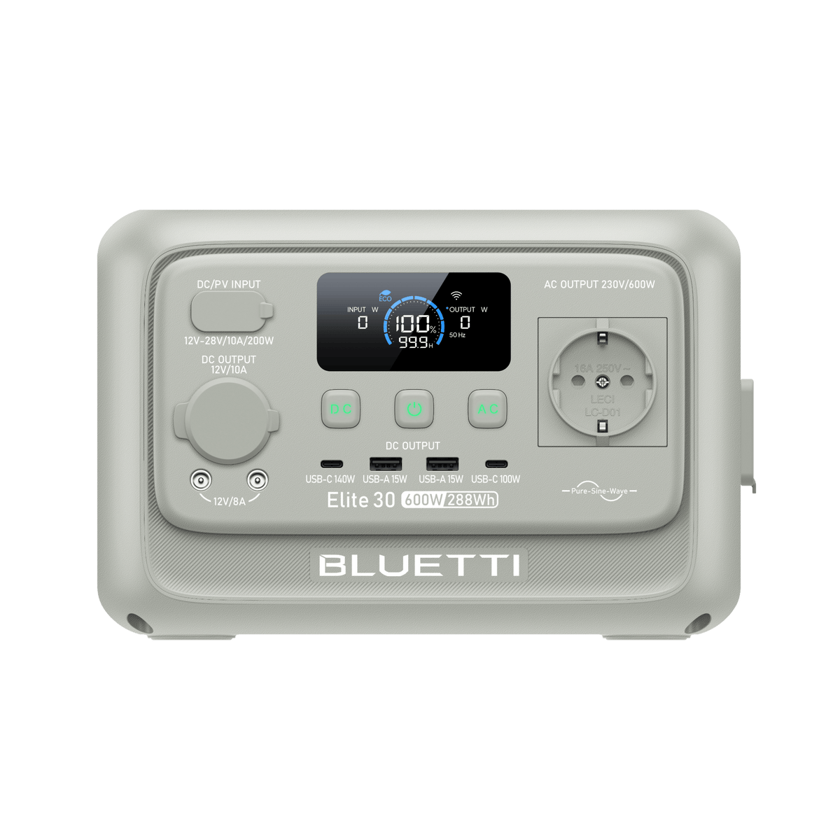 BLUETTI Elite 30 V2 Power Station Portatile | 600W 288Wh
