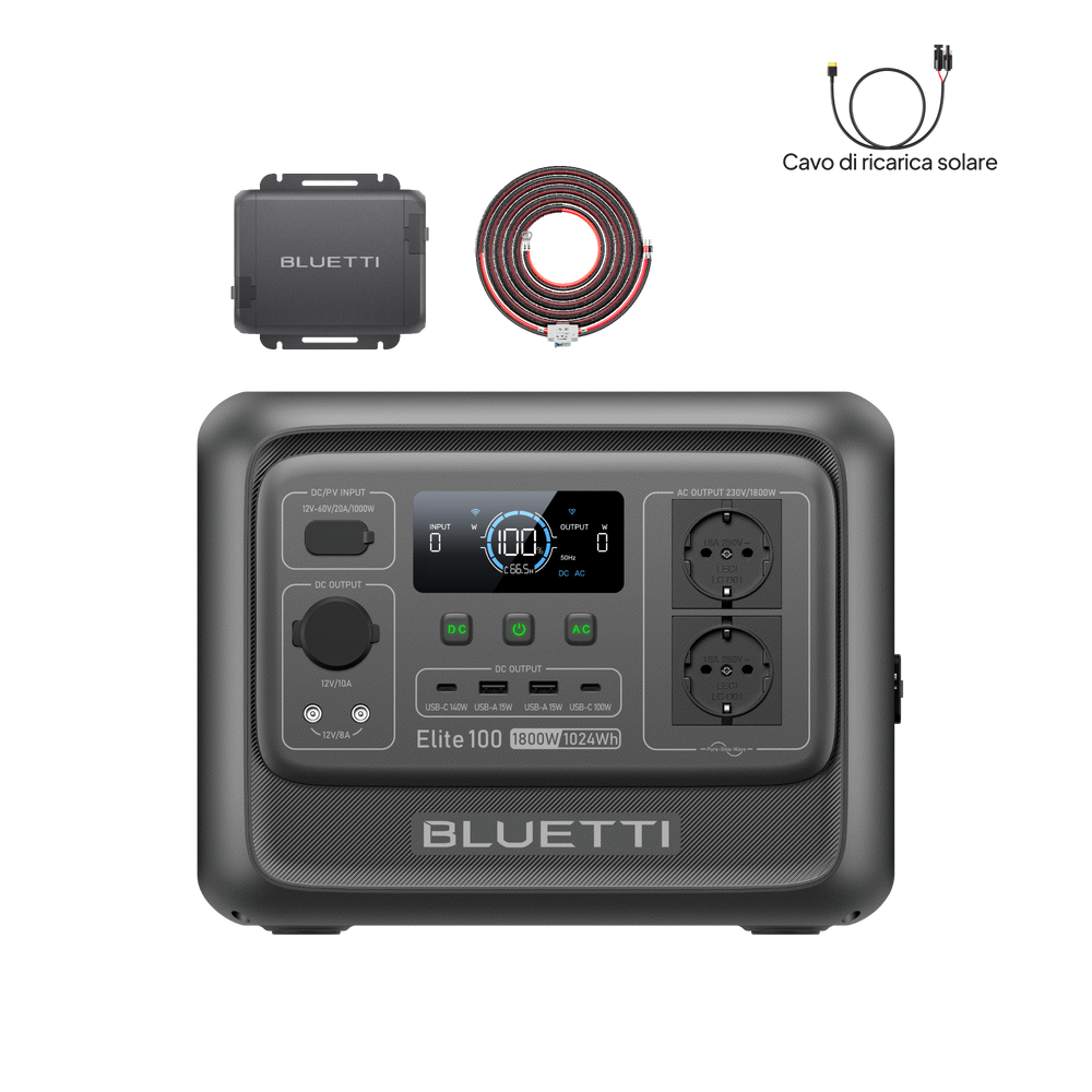 BLUETTI Elite 100 V2  Power Station Portatile | 1.800 W 1.024 Wh