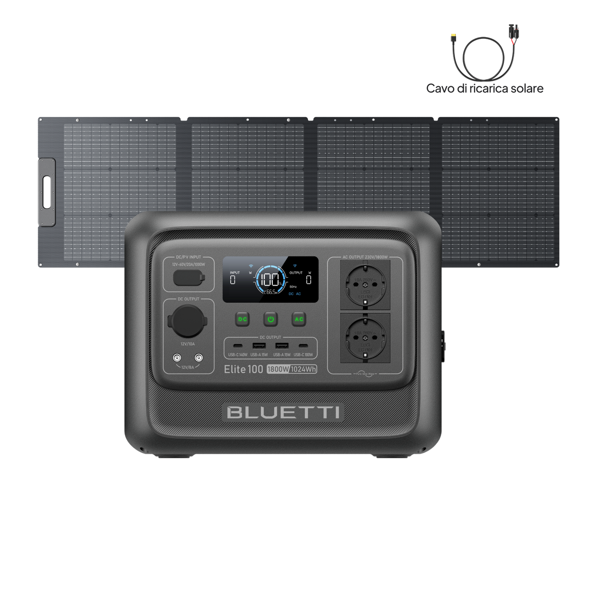 BLUETTI Elite 100 V2  Power Station Portatile | 1800 W 1024 Wh