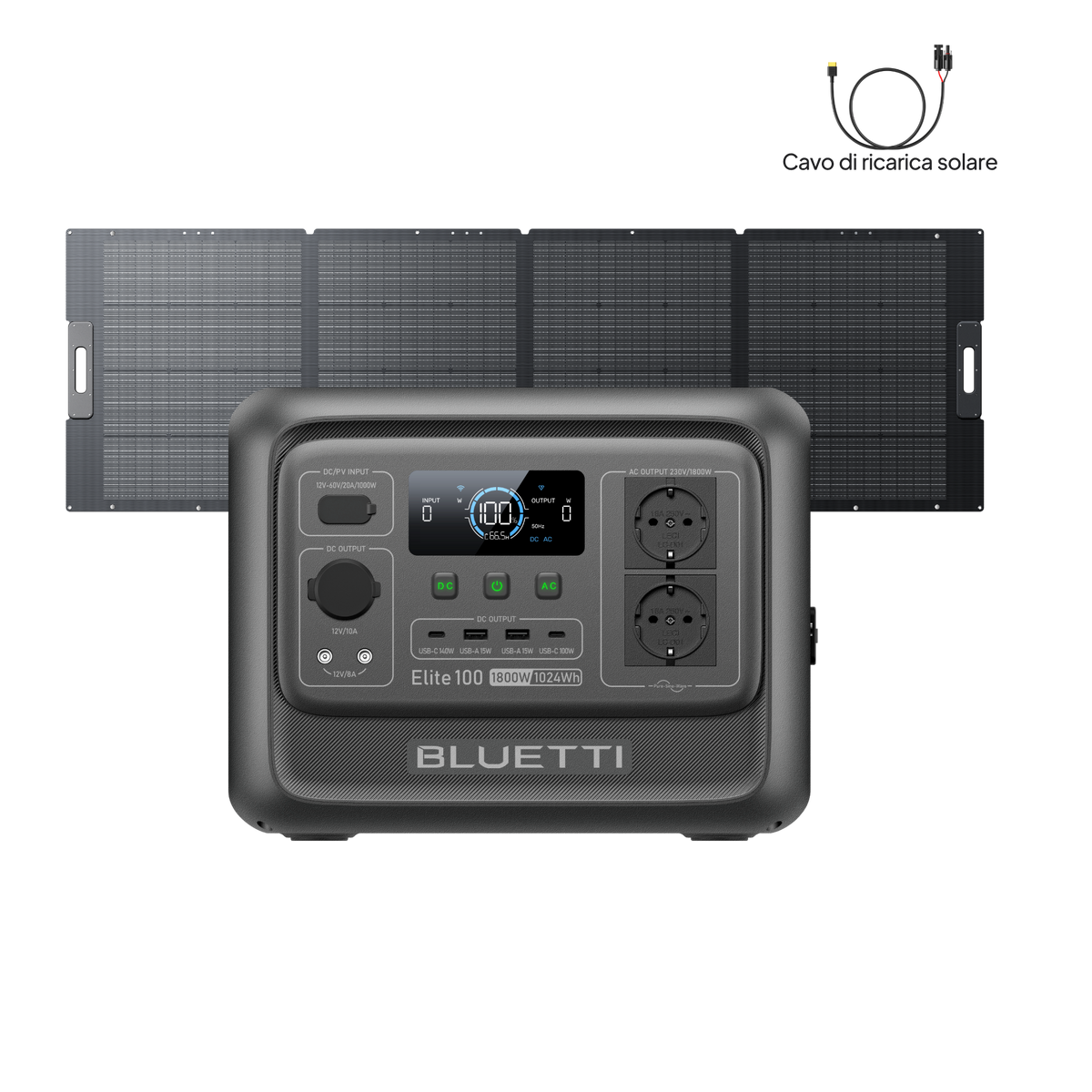 BLUETTI Elite 100 V2  Power Station Portatile | 1800 W 1024 Wh