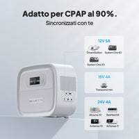BLUETTI X60 614 Wh CPAP Power Bank per Campeggio/Viaggio/Emergenza